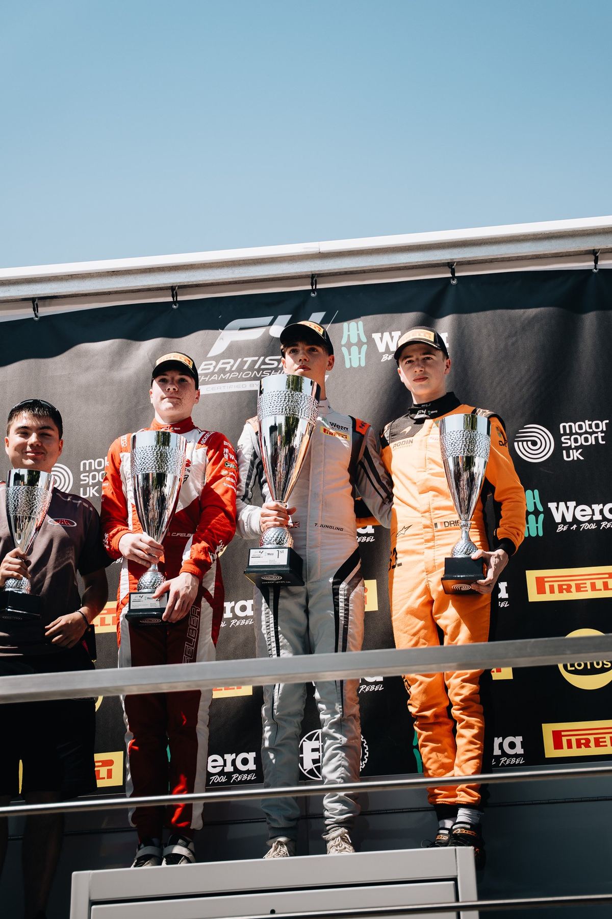 Top step of the podium at Snetterton